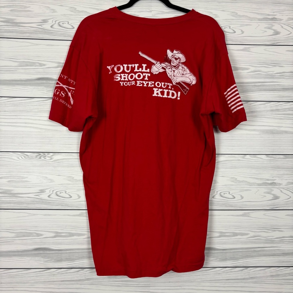 GRUNT STYLE A CHRISTMAS STORY YOU’LL SHOOT YOUR EYE OUT KID RALPHIE RED TEE XL